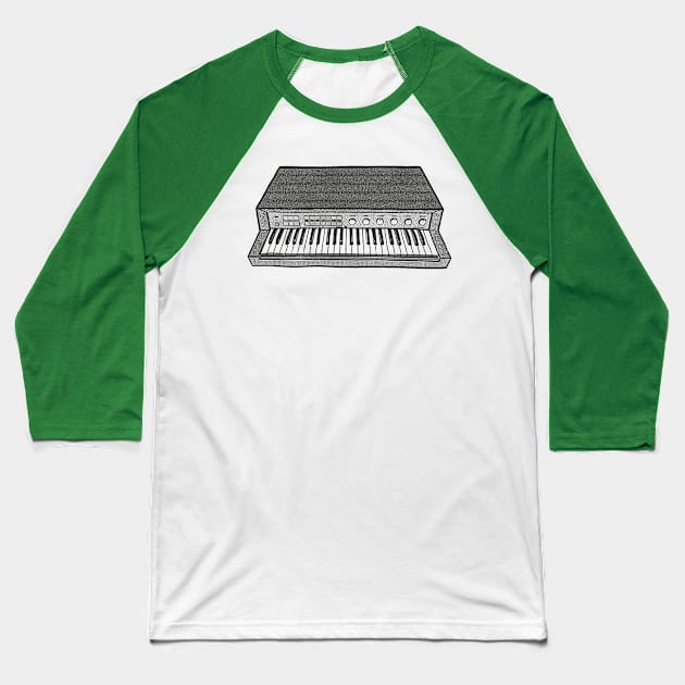 Philicorda Electronic Organ Fan Art Baseball T-Shirt by CultOfRomance